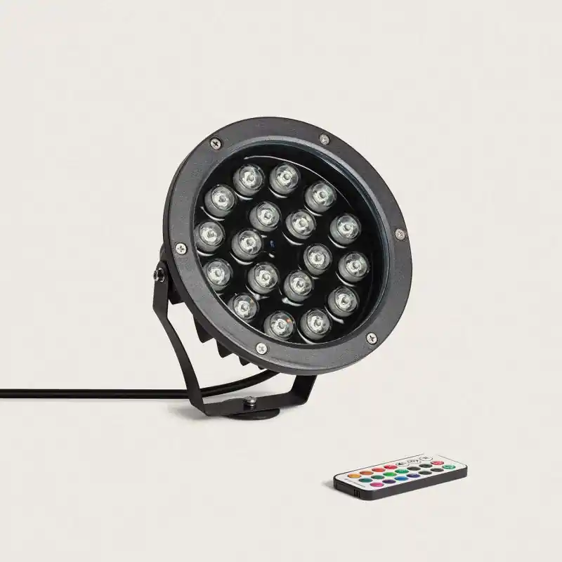 Súper Precio Foco Exterior LED 18W IP67 con Pincho Colmar RGB