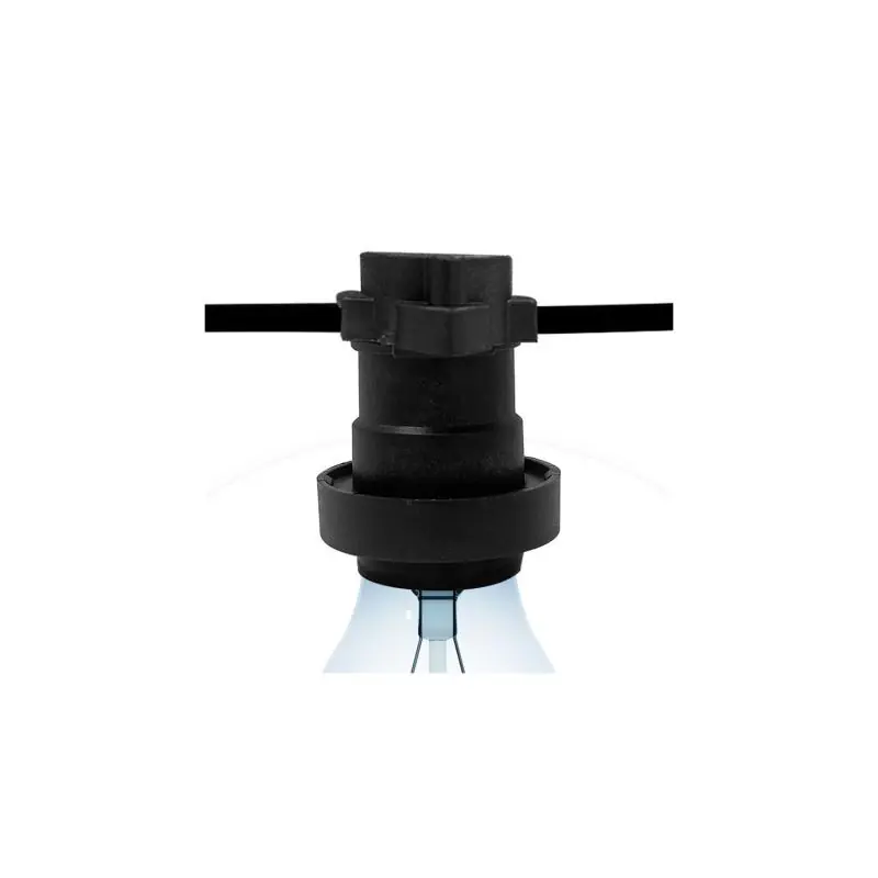 Súper Precio Guirnaldas para Exterior IP44 Cable Eléctrico Plano con Portalámparas E27 a Medida Negro