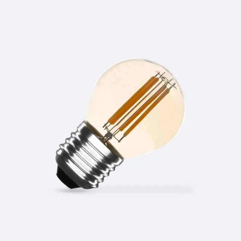 Bombilla Filamento LED E27 4W 400 lm Regulable G45 Gold Venta Final