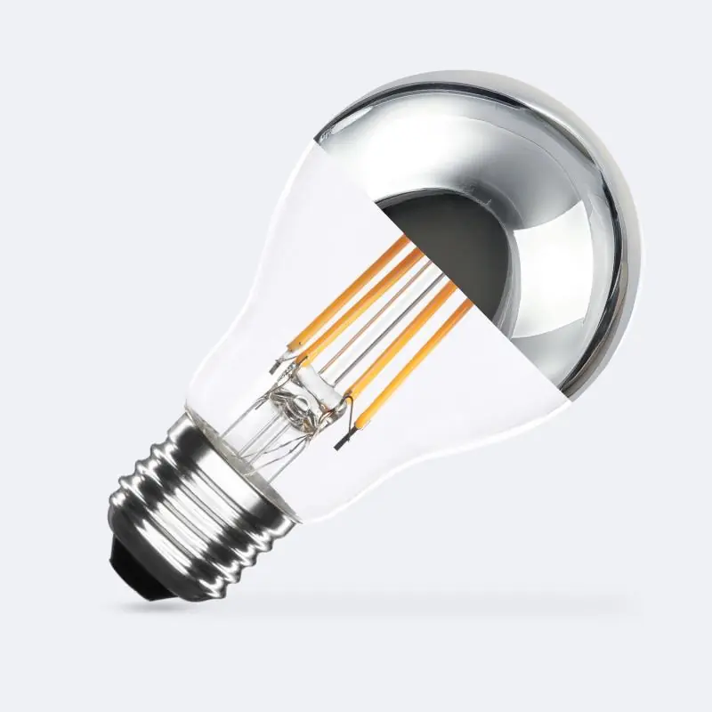 Bombilla Filamento LED E27 8W 800 lm A60 Regulable Chrome Reflect Liquidación