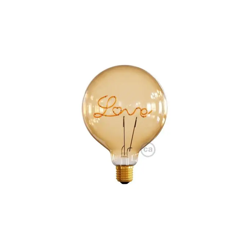 Bombilla Filamento LED E27 5W 250 lm Regulable G125 Creative-Cables Love CBL700232 Disponible Ahora