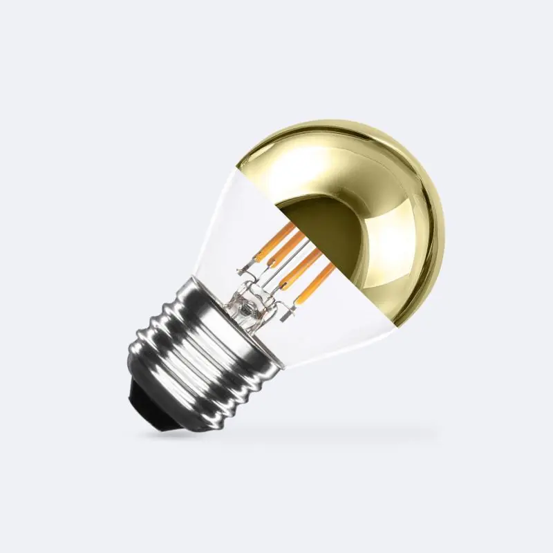 Bombilla Filamento LED E27 4W 400 lm G45 Gold Reflect Favorito De Clientes