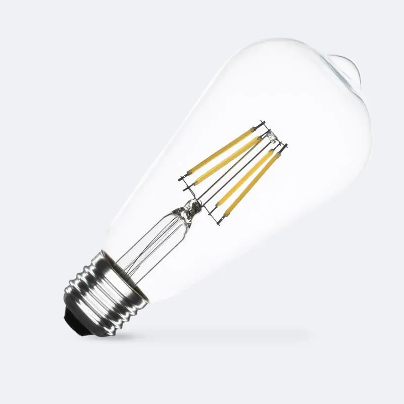 Bombilla Filamento LED E27 6W 720 lm Regulable ST64 Última Versión