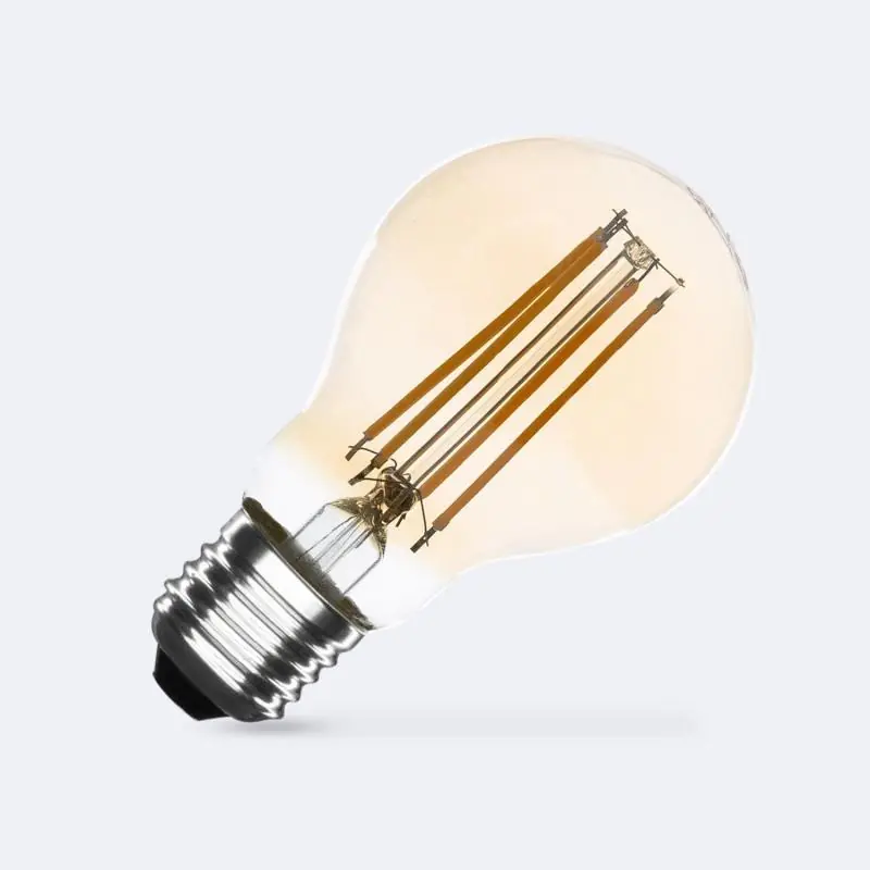 Bombilla Filamento LED E27 8W 750 lm Regulable A60 Gold Pago Seguro