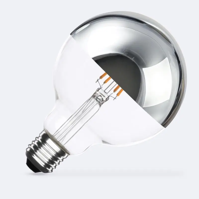 Bombilla Filamento LED E27 6W 600 lm G95 Chrome Reflect Comprar En Línea