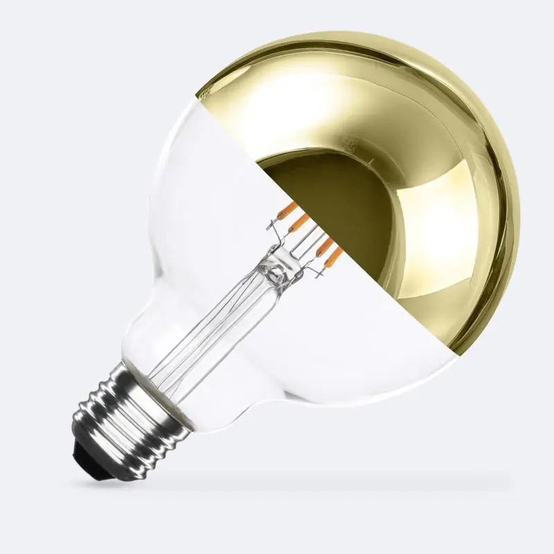 Bombilla Filamento LED E27 6W 600 lm G95 Gold Reflect Premium