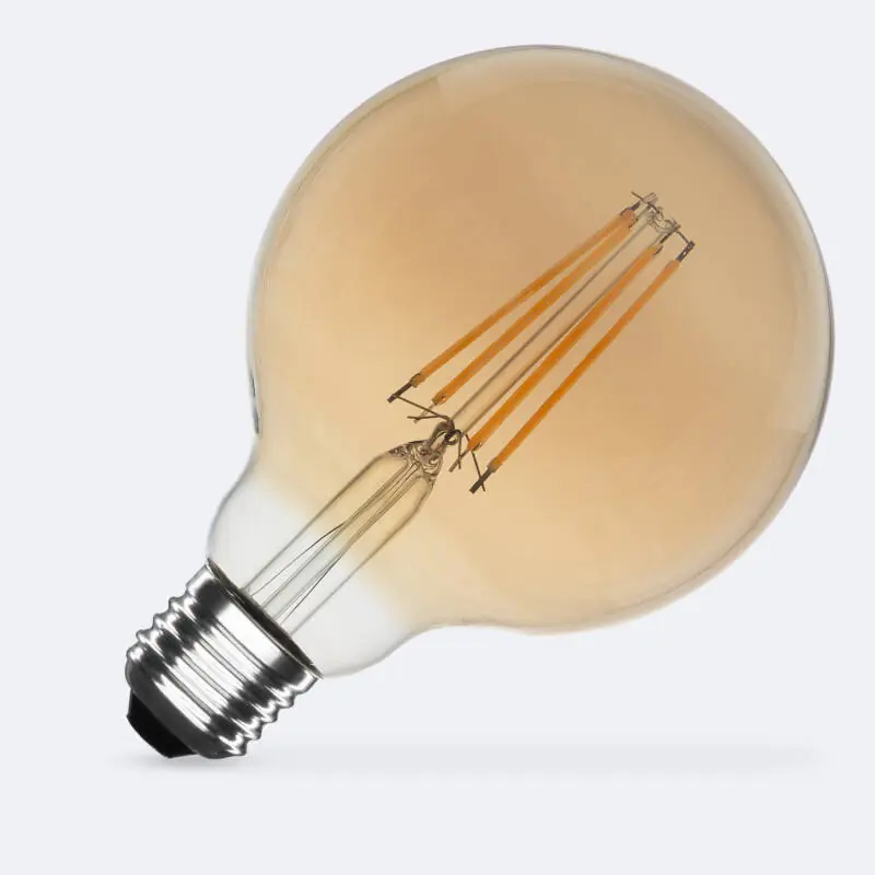 Bombilla Filamento LED E27 8W 750 lm G95 Gold Precio De Oferta