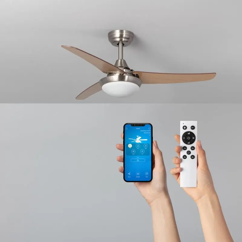 Ventilador de Techo Silencioso Neil Madera 107cm Motor DC WiFi Última Oportunidad