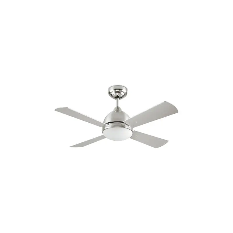 Última Versión Ventilador de Techo Borneo Niquel Aspas Reversibles 106.6cm Motor AC LEDS-C4 VE-0006-SAT