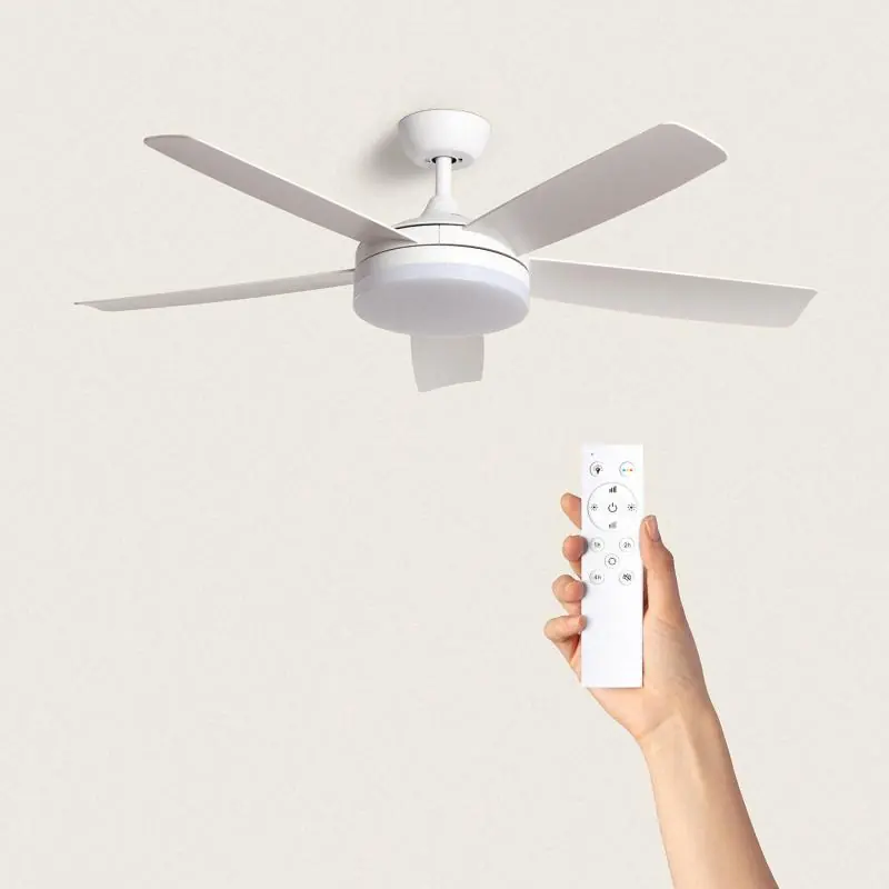 Rebajas Ventilador de Techo Silencioso Patroclo Blanco 132cm Motor DC