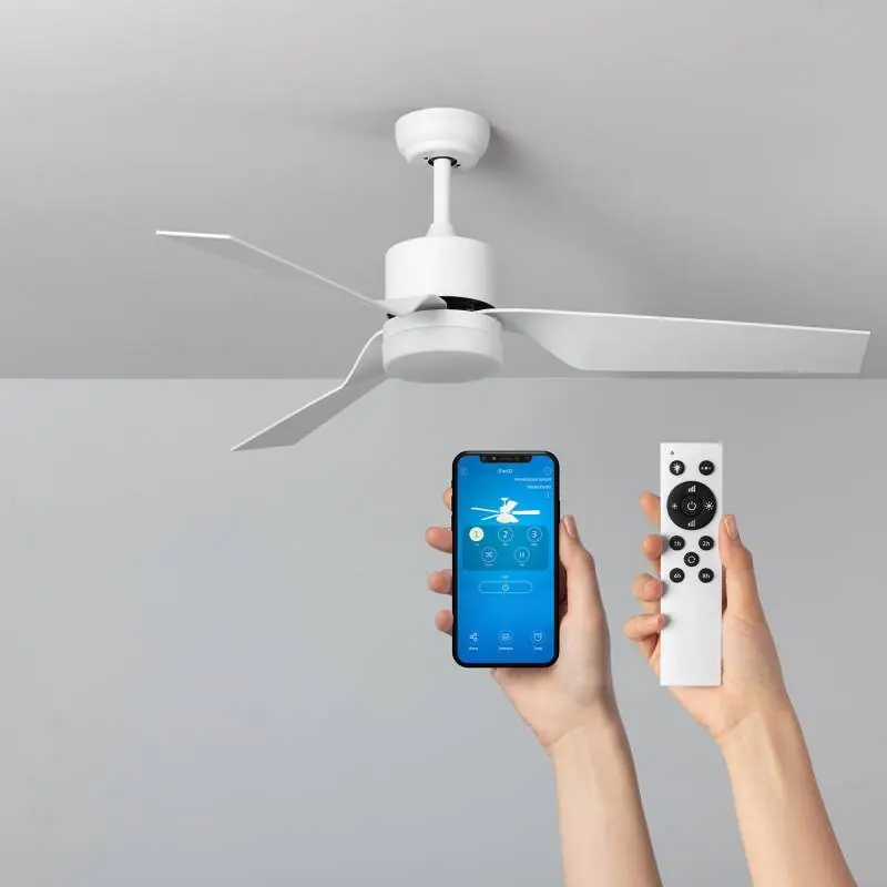 Venta Final Ventilador de Techo Silencioso Minimal Blanco 132cm Motor DC