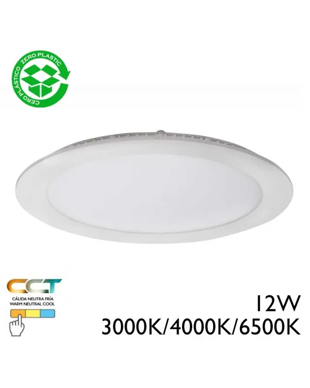 Última Oportunidad Foco downlight LED 12W CCT 16.8 cms IP40 3000K 4000K 6500K 120º