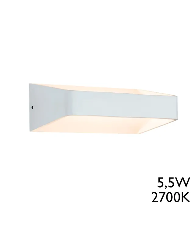Última Oportunidad Aplique de pared blanco 20 cm de interior aluminio LED 5,5W 2700K 560lm 230V