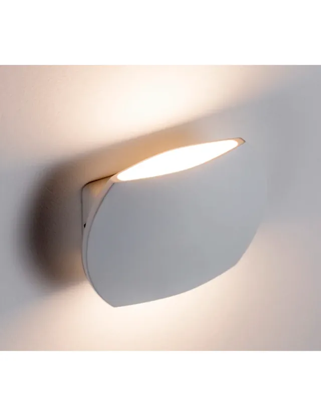Tendencia Aplique de pared redondo blanco luz superior e inferior aluminio LED  2x2,73W 2700K 305lm