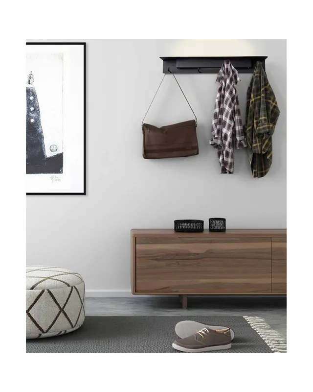 Aplique de pared LED perchero 60cm de acero y acrílico 9W 3000K Envío Internacional