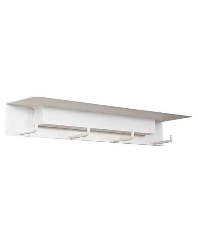 Aplique de pared LED perchero 60cm de acero y acrílico 9W 3000K Novedad