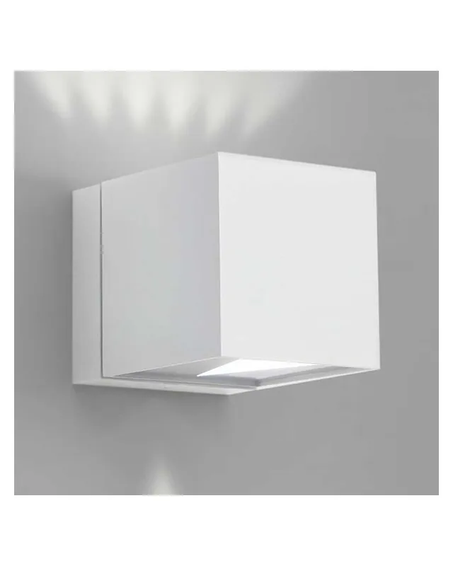 Aplique 8x8cm cubo aluminio luz superior e inferior 2xG9 regulable Oferta Especial