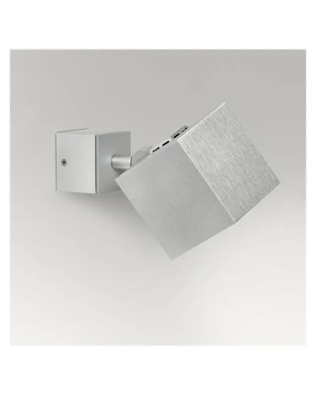 Entrega Rápida Aplique 8x17,4cm aluminio extrusionado forma cubo GU10 10W regulable y oscilante