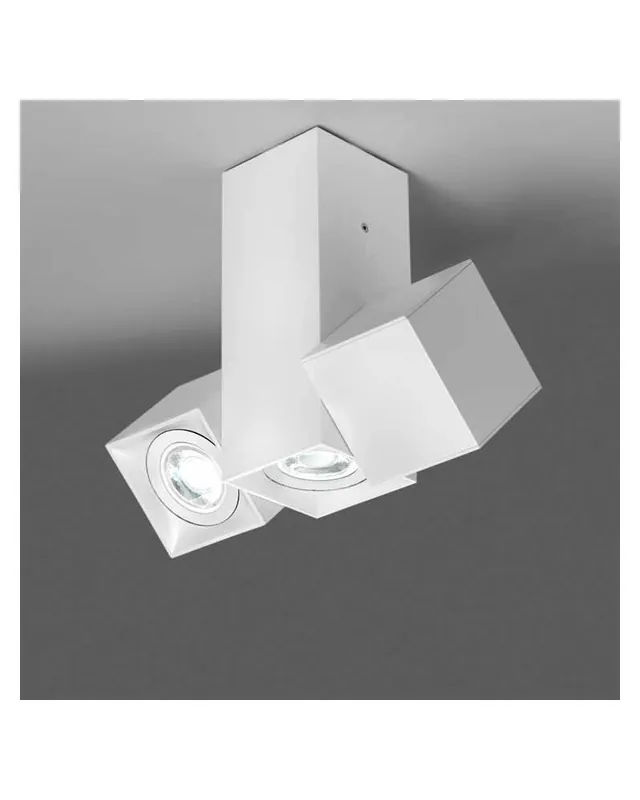 Última Oportunidad Foco triple 24,32cm cúbicos para techo aluminio extrusionado 3x GU10 1 oscilante
