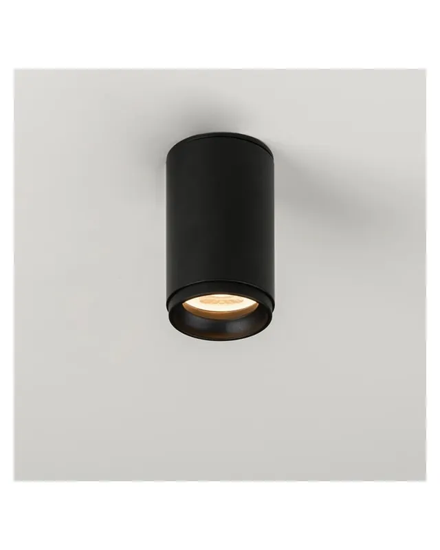 Barato Foco cilindro liso de superficie fijo 5,5cm acero GU10 regulable aro decorativo
