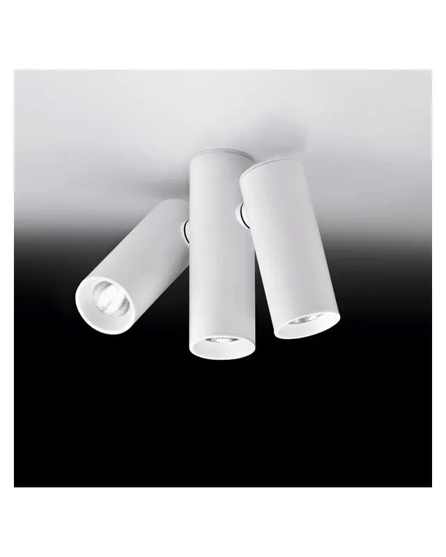 Promoción Foco tres cilindros 4cm acero regulable 3xLED 5W 2700K 500Lm