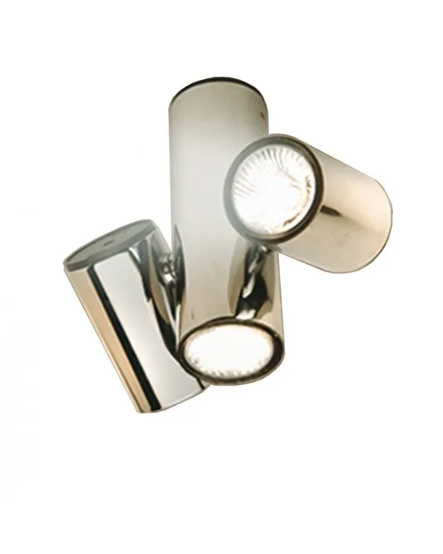 Profesional Foco tres cilindros 7cm acero zamak y aluminio regulable GU10 orientable