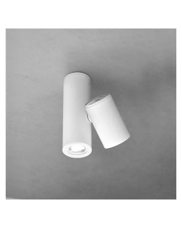 Profesional Foco dos cilindros 7cm acero zamak y aluminio regulable GU10 orientable