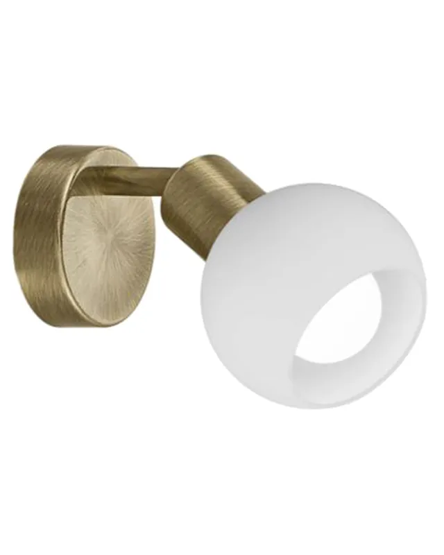 Aplique 16cm con pantalla en cristal opal 40W E14 oscilante Última Oportunidad