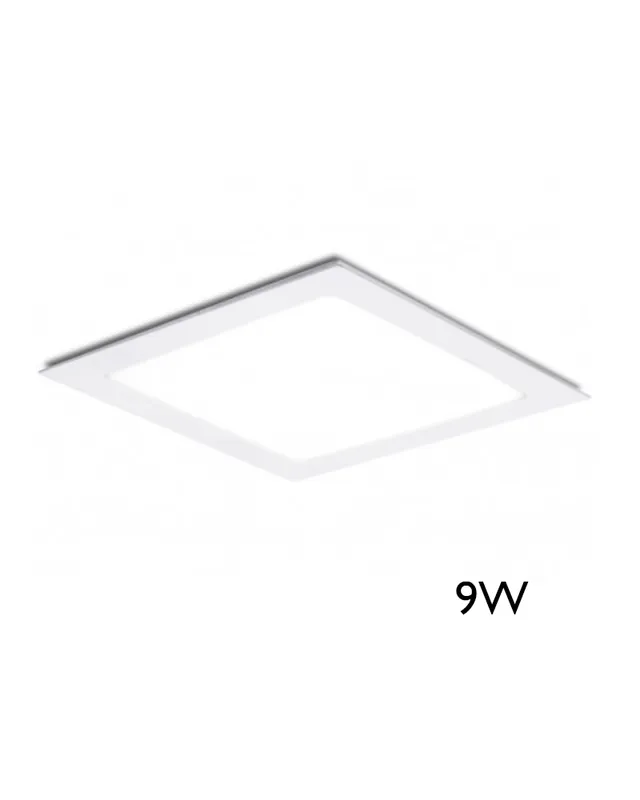 Bestseller Mini downlight cuadrado marco blanco LED empotrable 9W de 12x12cm