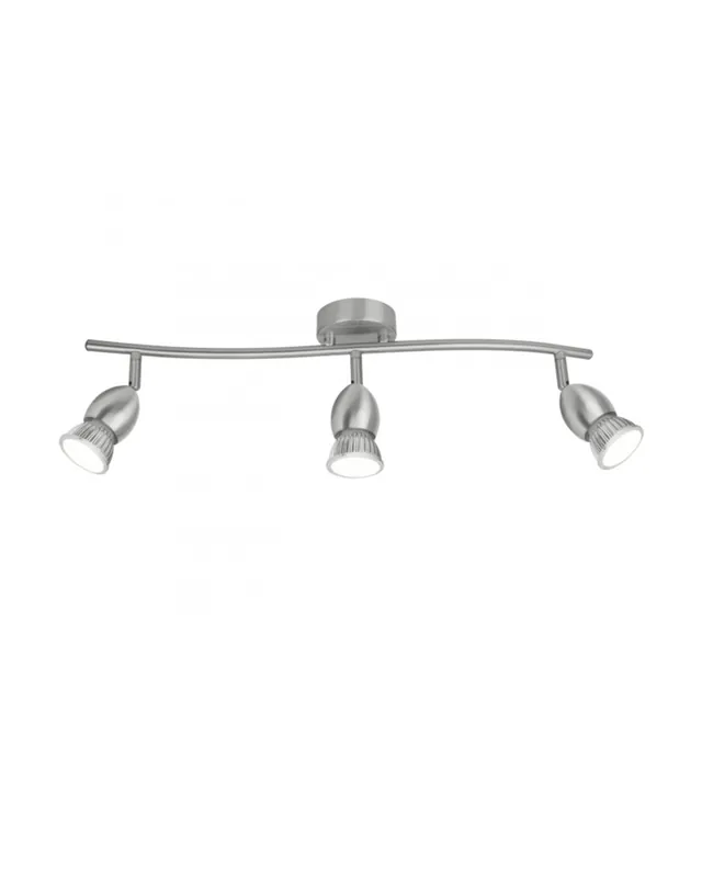 Promoción Exclusiva Regleta 3 focos 53cm níquel satinado forma de bala 50W GU13