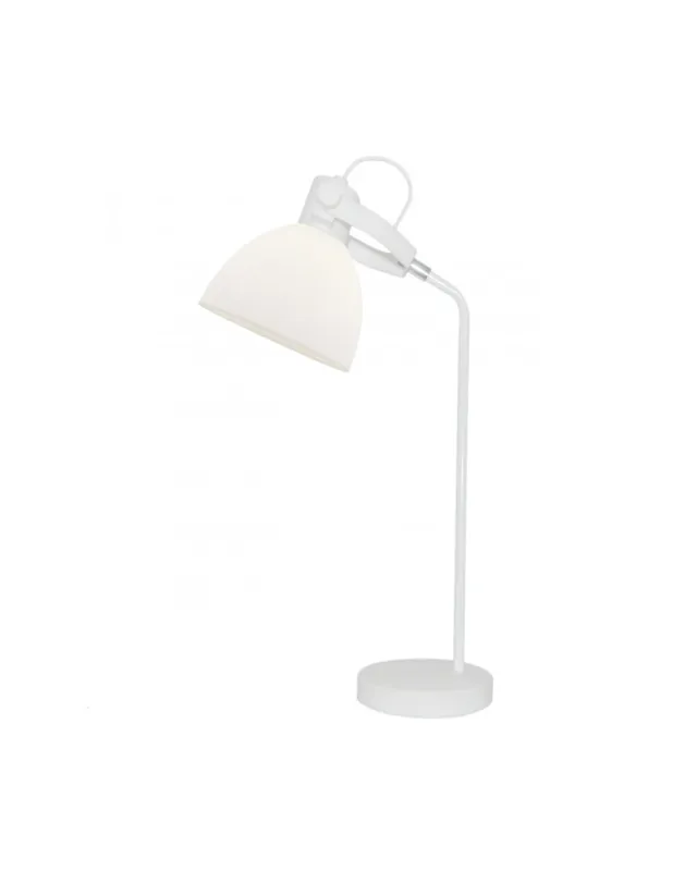 Promoción Flexo blanco 51cm estilo foco vintage orientable con pantalla acrílica 1 X 40W E-14