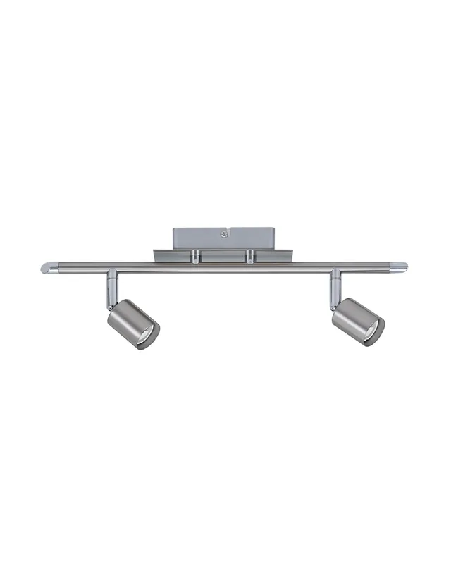 Promoción Exclusiva Regleta 40cm 2xGU10 10W acabado niquel satinado