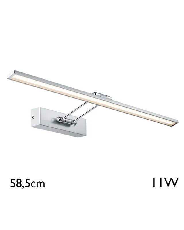 Aplique iluminacuadros 58,5 cm 11W LED 2700K  níquel y cromo Precio Rebajado