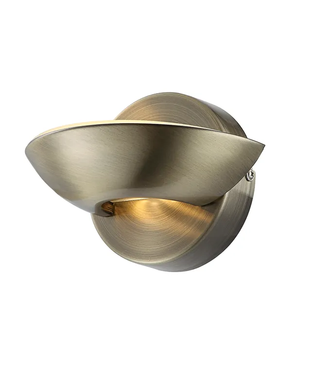 Tendencia Aplique pared 11,5cm acabado latón 2 LED 3W 4,5W 3000K 260LM