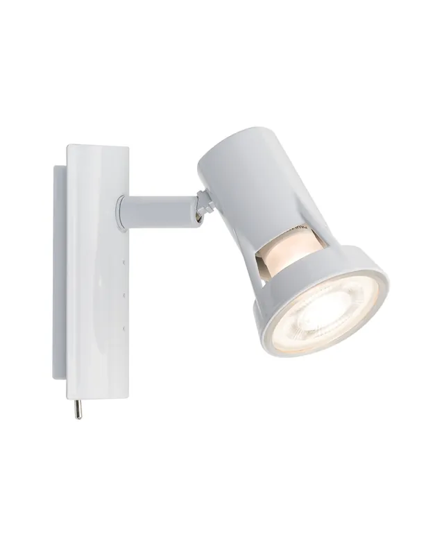 Aplique foco blanco con interruptor base cuadrada GU10 1x50W Envío Inmediato