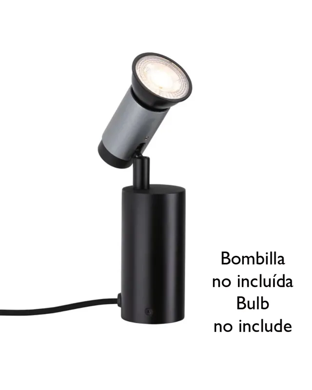 Rebajas Lámpara de mesa de metal giratorio 20W GU10 con interruptor