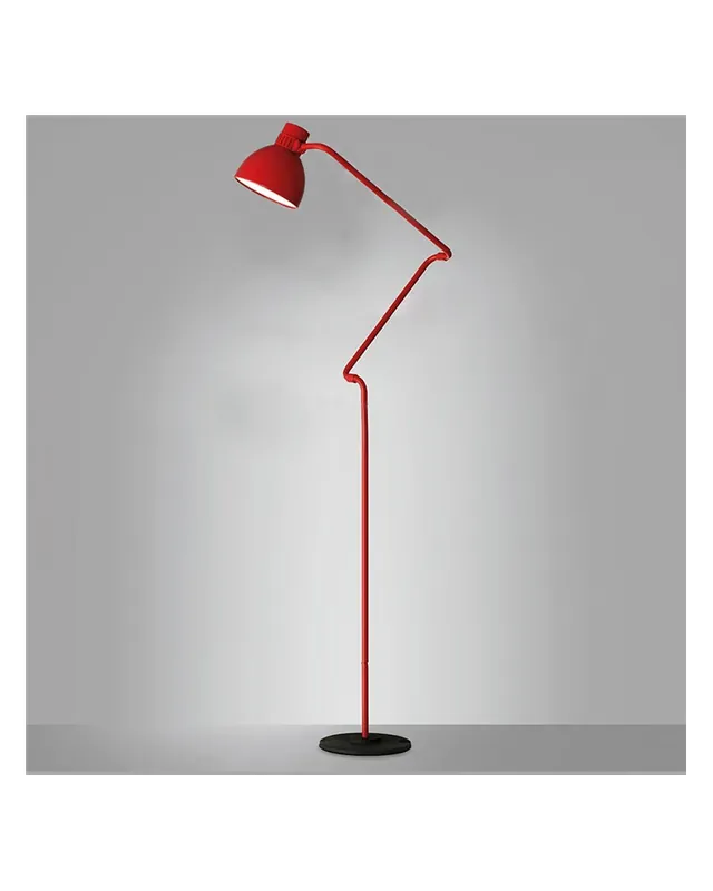 Tendencia Lámpara de diseño de pie articulada 113 cm BLUX SYSTEM F50 pantalla de aluminio E27 11W