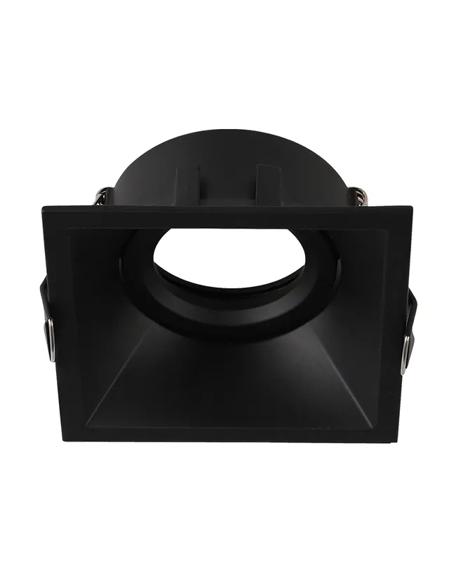 Aro cuadrado aluminio empotrable 9cm basculante GU10 blanco mate, negro y blanco arena Garantía Incluida