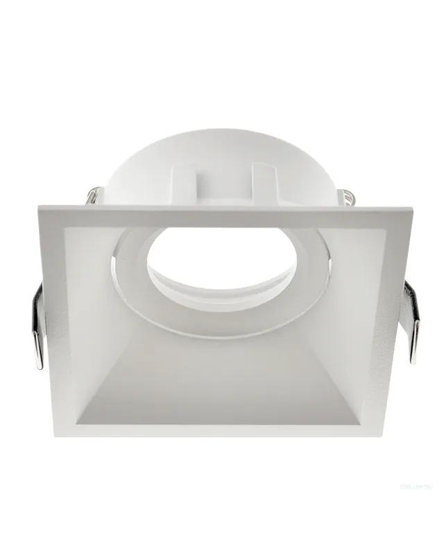 Aro cuadrado aluminio empotrable 9cm basculante GU10 blanco mate, negro y blanco arena Favorito De Clientes
