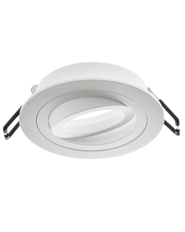 Alta Calidad Aro redondo aluminio empotrable 9,2 cm basculante GU10 blanco mate, negro y nickel