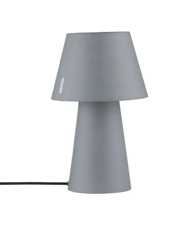 Stock Limitado Lámpara de pie de 62cm de tela gris E27 20W