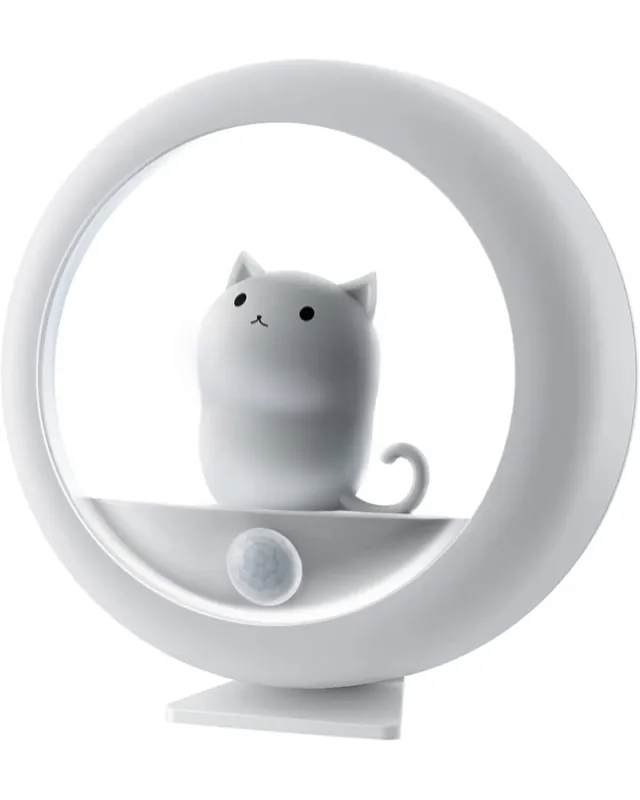 Tendencia Luz nocturna gatito magnética LED con sensor de movimiento 3 modos iluminación