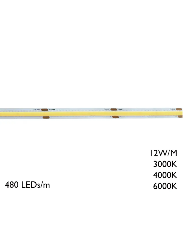 Tira LED de 5 metros 480 Leds por metro 12W/m baja tensión 24V Imprescindible (Must-Have)