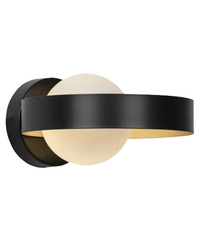Aplique de metal acabado negro y dorado y cristal G9 33W Venta Final