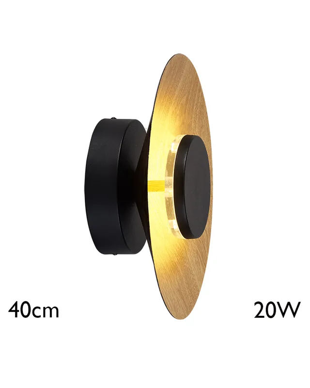 Aplique de pared LED 40cm de aluminio y hierro 20W 3000K Precio De Fábrica