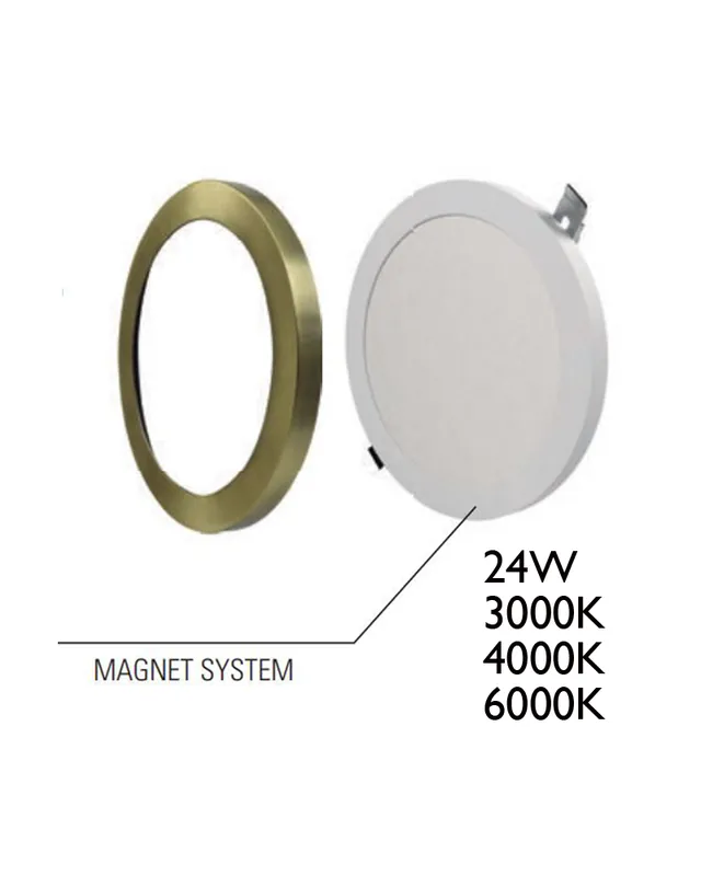 Solo Hoy Plafón downlight 29cm LED 24W redondo de superficie o empotrable bronce