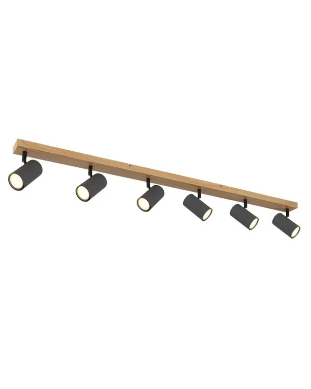 Regleta 6 focos 115cm portalámparas 6xGU10 35W de metal Pedido Al Por Mayor