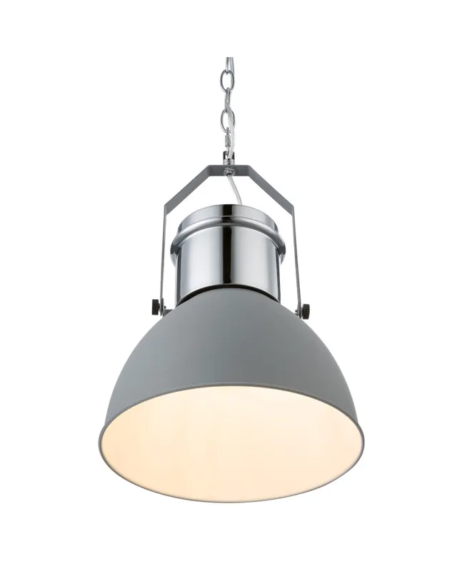 Solo Por Tiempo Limitado Lámpara de techo 27cm de metal acabado cromo y gris E27 40W