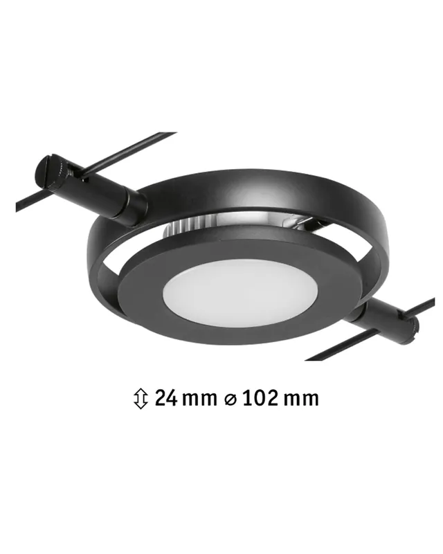 Sistema de cable LED 4x4W, RoundMac 230V / 12V DC blanco mate Directo De Fábrica
