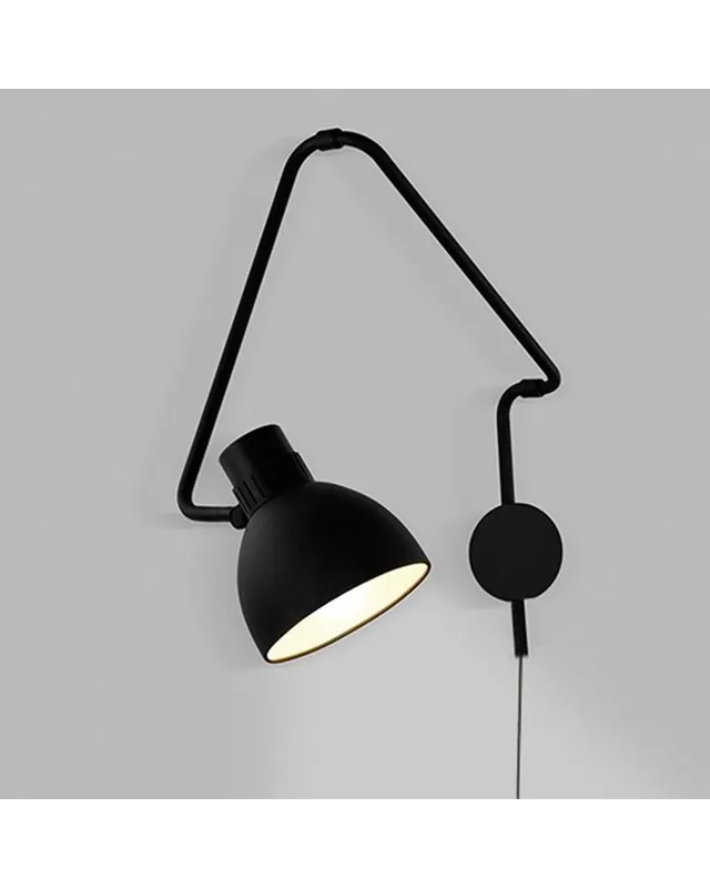 Aplique de pared articulada BLUX SYSTEM W40 PLUG-IN de aluminio con cable y enchufe E27 Súper Precio